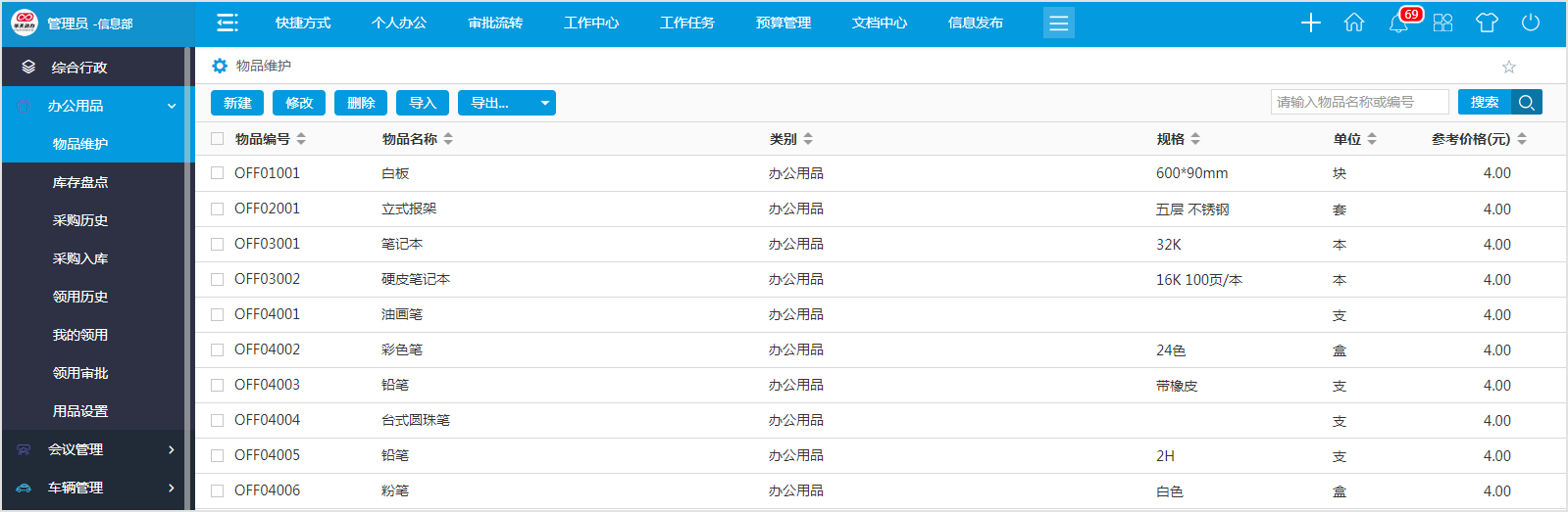 辦公用品難管理？OA系統(tǒng)幫你解決